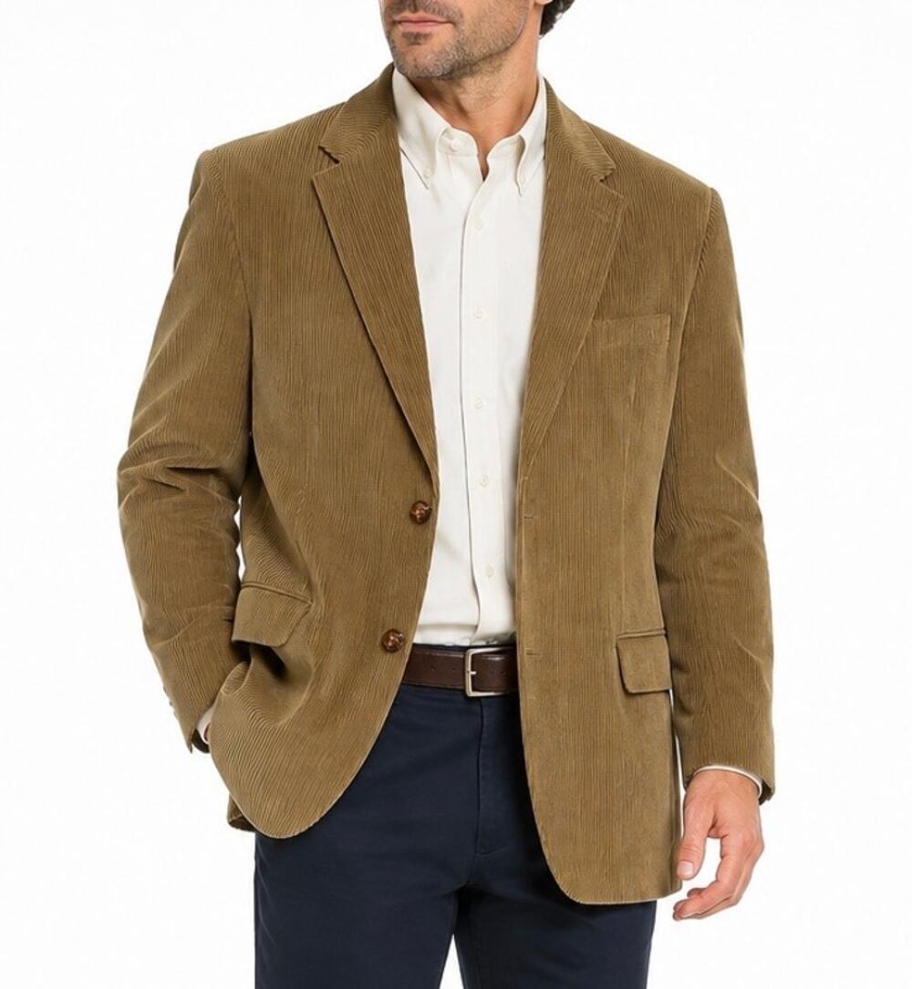 Vintage Cambridge Classics Khaki Corduroy Sport Coat Blazer Men’s 44L